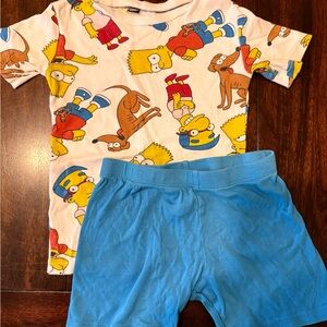 H&M- Simpsons Pajama Set - Multicolor
